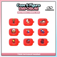 MERAH [KD] Case K20i Red Silicone Jibitz Character Luffi Sofcase Protective Hedset