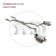 HMD Stainless Steel Exhaust System Performance Catback for Mercedes Benz C43 E43 E400 C400 GLC43 Muf