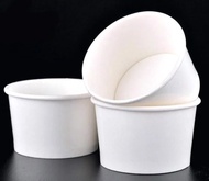 Tô giấy Trắng 750ml Salad (Dạng thấp) Set 50-100 cái kèm nắp