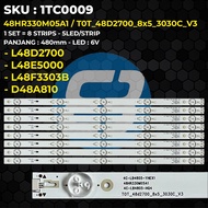 TCL TV Backlight 48 InchTCL L48D2700 L48F3303B D48A810 L48E5000 48HR330M05A1 T0T_48D2700_8x5_3030C_V