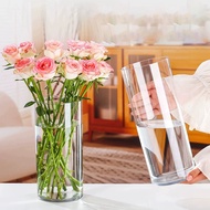 Acrylic Vase Transparent Stripe Cylinder Rectangle Flower Arrangement Antifragile Plastic