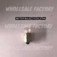 METER BULB 6V / 12V 3.4W C70 MENTOL LAMPU METER