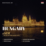 Hungary eSIM 10GB-50GB & Unlimited Data | Instant eSIM Delivery | 5G/4G High Speed | REDXTRAVEL.MY