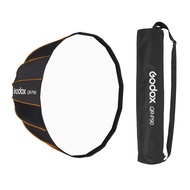 Godox เมาท์ซอฟบ็อกซ์แบบพาราโบลาตัวกระจายแสง90ซม. พร้อมกระเป๋าหิ้วสำหรับการถ่ายภาพในสตูดิโอ