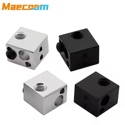 3D Printer Parts BP6 Heating Block for PT100 Thermistor Heater Block for MK8 E3D V5 V6 J-head Hotend