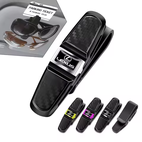 Car Sun Visor Clip 360 Rotation Sunglasses Ticket Card Clamp For Lexus F SPORT GX460 Ct200h IS250 ES
