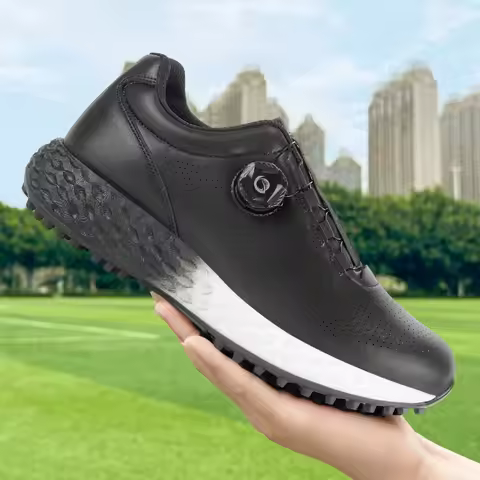Professional Golf Training Shoe for Men Leather Gym Sneakers Mens Quick Lacing Golf Training Shoes M