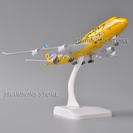 1:350 Scale Diecast Model Plane Toy ANA Boeing 747 Pokémon Pikachu Painting Replica