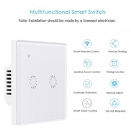 New Store Touch Smart Wifi Switch eWeLink APP Remote Control Panel Wall Switch UK/EU Plug 2Gang Wire