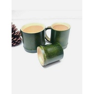 3 bamboo cups, tea cups, large coffee mugs