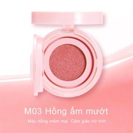 Má hồng Cushion Mooekiss phấn má hồng cushion Matte Nhẹ nhàng không bóng dầu Nhỏ gọn 3.2g