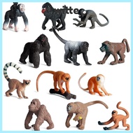 WITTE 6PCS Lifelike Monkey Model Realistic Gift Educational Toys Simulation Gibbon Cubs