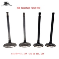 4pcs Intake Valve and Exhaust Valve 420254298,420254682 for Sea-Do*,GTI 130, GTI SE 130, GTX