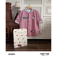 LEVENTS x Hello Kitty l Striped Baseball Yersey (RED)