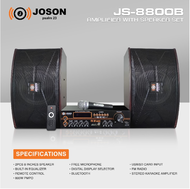 JOSON 8 Inches Home Karaoke Speaker Set Component System(Speaker+Amplifier)-1000W JS-8800B