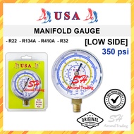 USA Aircond Manifold Gauge Vacuum Pressure Gauge Meter 550 Psi 800 Psi (R22 R134A R410A R32)