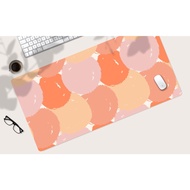 Orange Watercolor Desk Mat, Colorful Boho Desk Mat, Pink Desk Mat, Cute Desk Pad, Gaming Mouse Pad, Mouse Pad Wrist Rest, Large Mouse Pad