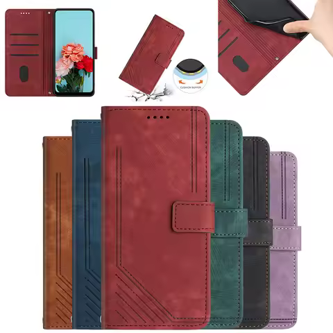 Leather Phone Case For Samsung Galaxy J6+ J4+ PLUS J6 2018 J7 J5 J3 2016 2017 EU J2 CORE Card Slot W