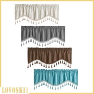 [Lovoski1] Small Window Curtains Valance Rod Pocket Curtain Small Window Treatments for Living Room Kitchen Cabinet Decor