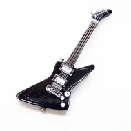 1/12 Scale Metallica Black Explorer Guitar Miniature For Action figure