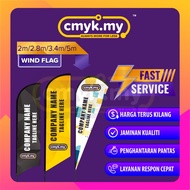 [HARGA CETAK] Wind flag printing with stand / bow beach flag / tear drop beach flag/ Square beach fl