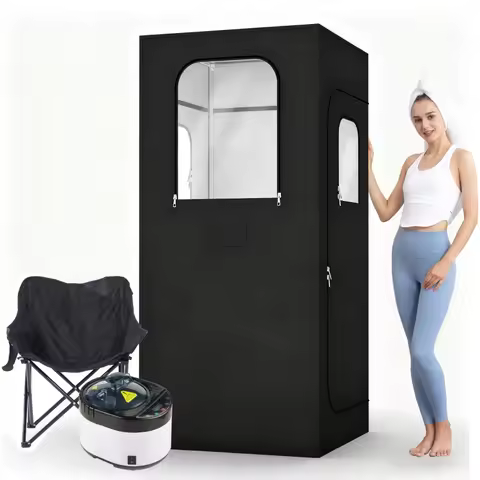 Full Body Steam Sauna Portable Sauna Box for Home Spa with 4L Steamer Large Size Tent Height 180cm