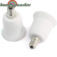 LANFYGOODS E12 to E27 Lamp Holder, 6A PBT Bulb Base, White Screw Bulb Socket 220V Lamp Adapter Conve