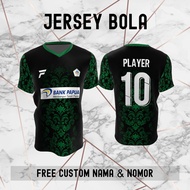 Persiwa Wamena Football Club Batik Jersey Custom T-Shirt with Name and Back Number - 789