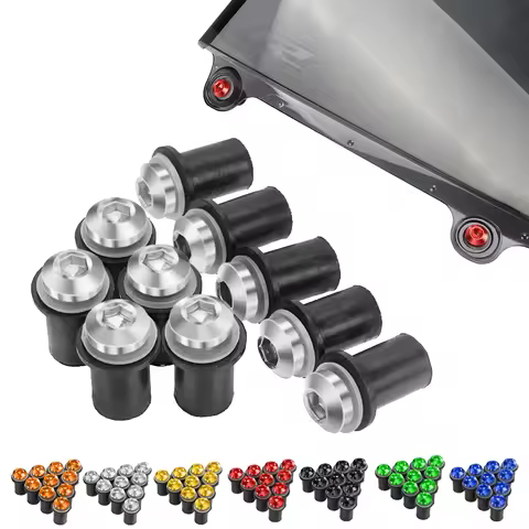 5mm 10PCS Windscreen Windshield Bolts Screws Nut For Ducati SUPER SPORT 620 800 1000 ST2 ST3 ST4 Mon