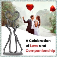 [h5bl3j6wj.ph] Iron Wedding Gift - Handcrafted Sculpture of One Hearts for Couples, Her or Wife - He