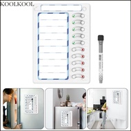 KOOK Chore Chart for Kids Children Dry Erases Chores Slider Chart Magnetic Checklist Boards Routine 