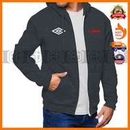 Zip Hoodie Cotton Umbro Logo Sweatshirt Sulam Baju Pakaian Murah Sale Fashion Sportswear Streetwear 