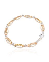 寶麗金珠寶-進口雙色18K金手鍊