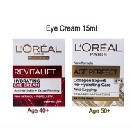 L'Oreal Loreal Eye Cream - Revitalift Hydrating Anti Wrinkle / Age Perfect Collagen Expert Rehydrati