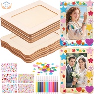 Picture Frame Painting Craft Kit for 4" x 6" Photo Wooden Picture Frame Kid DIY Handcraft Present SH