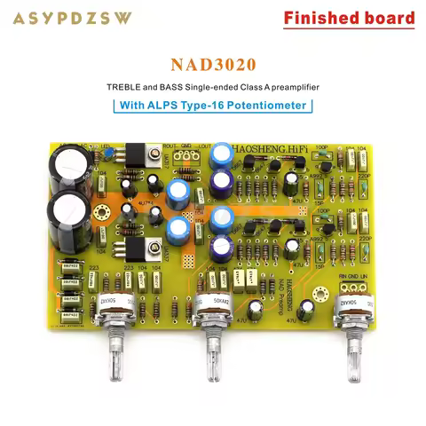 D3020 TREBLE and BASS Single-ended Class A preamplifier Base on NAD3020 circuit DIY Kit/Finished boa