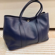 Hermes 愛馬仕 花園30cm Garden Party 藍色 Epsom皮