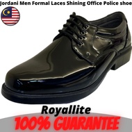 Jordani Men Formal Comfort Laces Shining Office Police wear/Work shoes lelaki kawat kasut (JM2282)