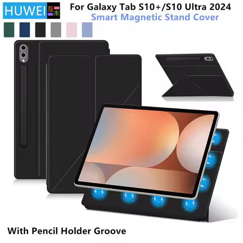 HUWEI Magnetic Case For Samsung Galaxy Tab S10 Plus 12.4 inch 2024 Tab S10+ 12.4" Tab S10 Ultra 14.6