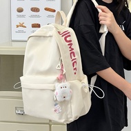 Female Commuter Schoolbag Version Capacity Class Travel Solid Color Lightweight Korean Backpack Tuto