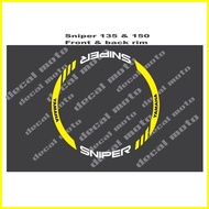 ∏ ¤ Decals, Sticker, Motorcycle Decals for Mags / Rim for Yamaha Sniper 135 &amp; 150, yellow