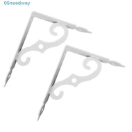NEEDWAY 2Pcs Shelf Brackets, Floating L Shape Corner Brace, Triangular Shape Iron Right Angle Thicke