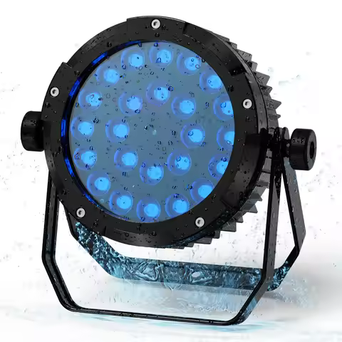 U'King Waterproof RGBWA+UV Par Light DMX512 24x10W 6in1 LED Stage Light DJ Light for Disco Dance Hal