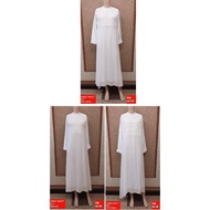 BISA COD JUBAH MUSLIMAH BAJU DUBAI ARAB PUTIH KAIN KOREA FASHION WANITA GAMIS MODEL CANTIK AX1-AY1-B