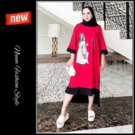 KAIM STORE - KOMBINASI LONG TUNIK WANITA TERBARU 2022 / KAOS TUNIK KOMBINASI ATASAN WANITA / ATASAN 