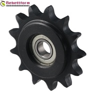 BEBETTFORM Chain Idler Sprocket, 13 Tooth C45 Carbon Steel Convex Idler Gear, Black Oxide  10mm Bore