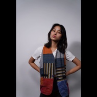 tenun lurik patchwork vest