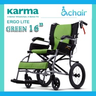 Karma รุ่น Ergo Lite รถเข็นผู้ป่วย รถเข็น อลูมิเนียม วีลแชร์ขนาดเล็ก น้ำหนักเบาLightweight Aluminum
