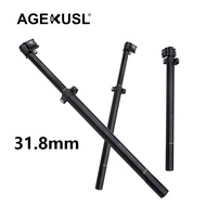AGEKUSL Bicycle Seatpost 31.8mm Length Retractable Aluminum Alloy Bike Seat Post For Brompton Pikes Royale Camp Crius Trifold Folding Bicycle