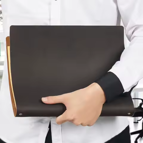 Notebook Genuine Leather A4 Binder Notebook Vintage Handmade Top Layer Cowhide 4 Ring Refillable Ske
